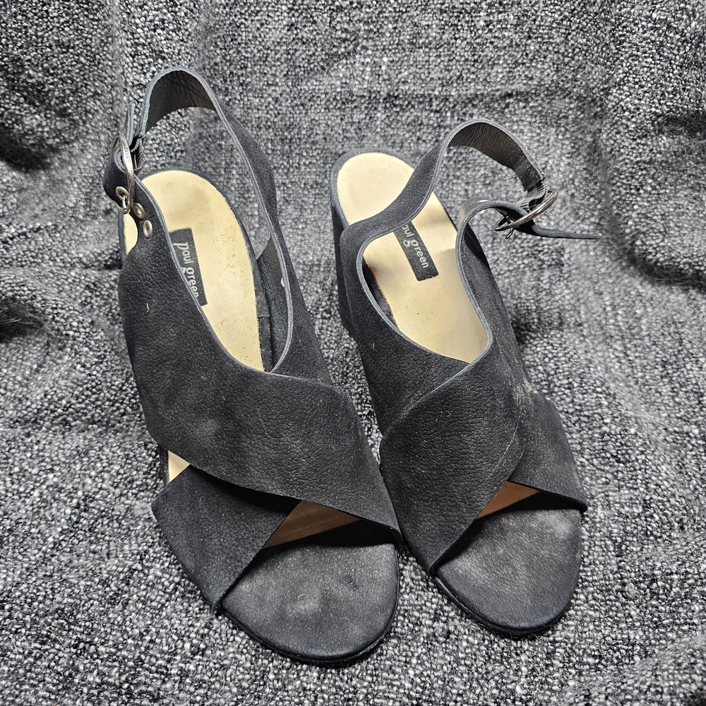 Paul Green Black Slingback Sandals